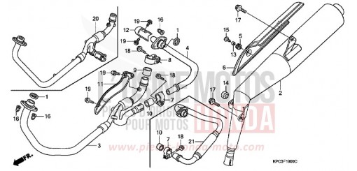 EXHAUST MUFFLER (XL125V1/2/3/4/5/6) XL125V4 de 2004